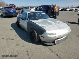 1991 Mazda MX-5 Miata Special Edition with VIN JM1NA3510M1221829, listed as a Copart auction lot 48374675 with 175,617 mi miles and Salvage Title. Bid and sale history available at carsss.com. Image 11.