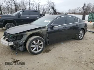 2012 Acura TL Tech Auto with VIN 19UUA8F5XCA034429, listed as a Copart auction lot 48895175 with 203,506 mi miles and Salvage Title. Bid and sale history available at carsss.com. Image 1.