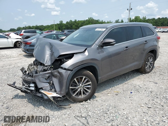 2018 Toyota Highlander SE with VIN 5TDKZRFH9JS545175, listed as a Copart auction lot 59377945 with 214,242 mi miles and Salvage title. Bid and sale history available at DreamBid. Image 1.