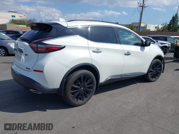 2023 Nissan Murano SV with VIN 5N1AZ2BJXPC110599, listed as a IAAI auction lot 41488995 with 7,412 mi miles. Bid and sale history available at carsss.com. Image 4.