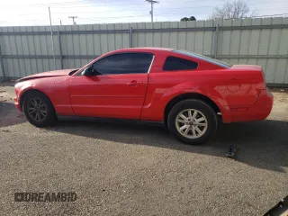 2007 Ford Mustang Deluxe with VIN 1ZVFT80N775344981, listed as a Copart auction lot 48111245 with 225,685 mi miles and Salvage Title. Bid and sale history available at carsss.com. Image 2.