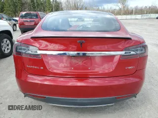 2015 Tesla Model S 85D with VIN 5YJSA1E47FF113946, listed as a Copart auction lot 52755675 with 81,344 mi miles and Salvage Title. Bid and sale history available at carsss.com. Image 6.