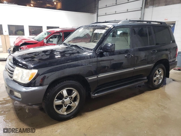 2006 Toyota Land Cruiser with VIN JTEHT05J962083450, listed as a Copart auction lot 51628905 with 264,486 mi miles and Salvage Title. Bid and sale history available at carsss.com. Image 1.