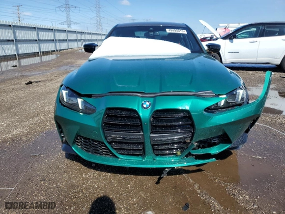 2025 BMW M3 Competition xDrive with VIN WBS33HJ0XSFT91930, listed as a Copart auction lot 49495015 with 285 mi miles and Salvage Title. Bid and sale history available at carsss.com. Image 5.
