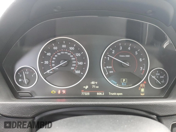 2018 BMW 3 Series 330e iPerformance with VIN WBA8E1C52JA758674, listed as a Copart auction lot 43273165 with 77,325 mi miles and Salvage Title. Bid and sale history available at carsss.com. Image 9.