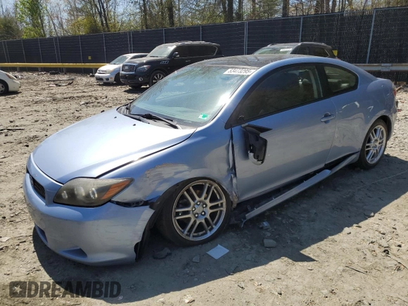 2008 Scion tC Spec with VIN JTKDE167780263474, listed as a Copart auction lot 53473295 with 153,512 mi miles and Salvage Title. Bid and sale history available at DreamBid. Image 1.