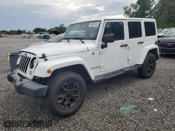 2018 Jeep Wrangler Unlimited Sahara with VIN 1C4BJWEG2JL851277, listed as a Copart auction lot 63631645 with 83,851 mi miles and Salvage title. Bid and sale history available at DreamBid. Image 1.