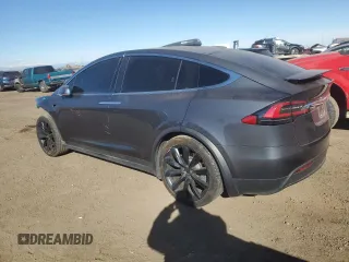 2020 Tesla Model X Long Range with VIN 5YJXCBE21LF246685, listed as a Copart auction lot 43800885 with 42,781 mi miles and Salvage Title. Bid and sale history available at DreamBid. Image 2.