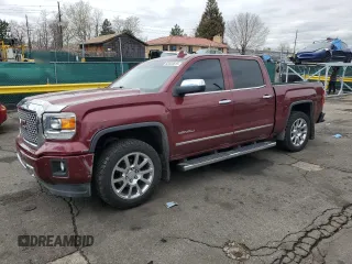 2015 GMC Sierra 1500 Denali with VIN 3GTU2WEC0FG109273, listed as a Copart auction lot 52823815 with 102,079 mi miles and Salvage Title. Bid and sale history available at carsss.com. Image 1.