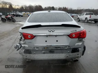 2014 Infiniti Q50 Sport with VIN JN1BV7AR7EM689473, listed as a Copart auction lot 52858085 with 99,395 mi miles and Salvage title. Bid and sale history available at DreamBid. Image 6.