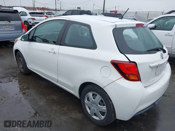 2015 Toyota Yaris L with VIN VNKJTUD30FA030021, listed as a IAAI auction lot 41805928 with 188,849 mi miles and . Bid and sale history available at carsss.com. Image 3.
