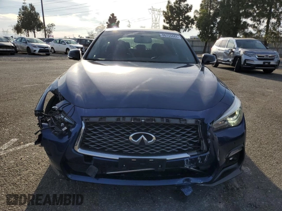 2019 Infiniti Q50 RED SPORT 400 with VIN JN1FV7AP1KM780024, listed as a Copart auction lot 86755684 with 96,108 mi miles and Salvage Title. Bid and sale history available at carsss.com. Image 5.