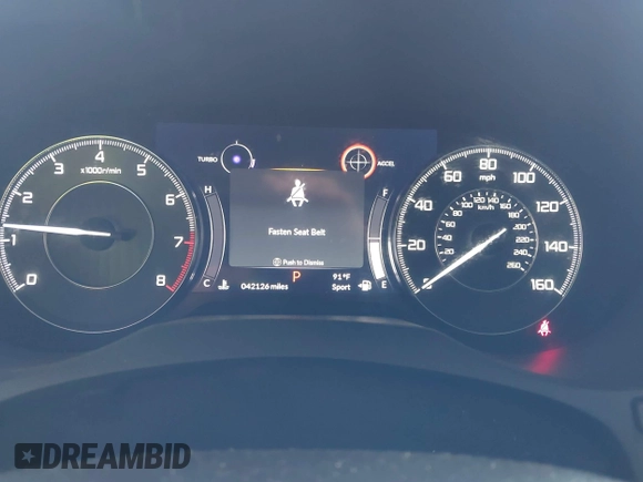 2019 Acura RDX with VIN 5J8TC1H35KL023138, listed as a IAAI auction lot 42533262 with 42,126 mi miles and . Bid and sale history available at DreamBid. Image 7.