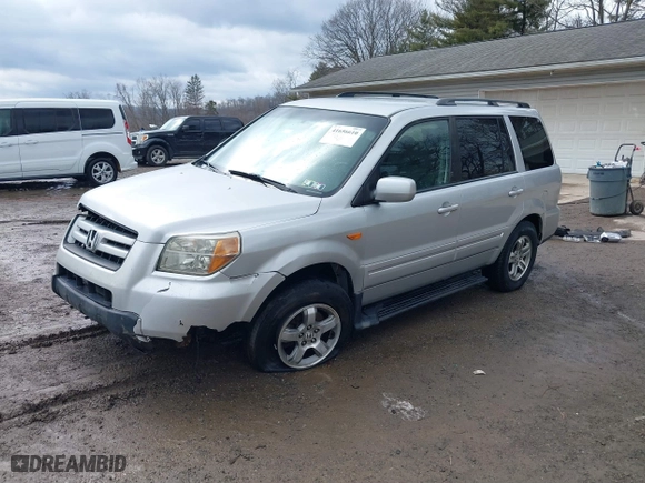 2006 Honda Pilot EX with VIN 2HKYF18426H553632, listed as a IAAI auction lot 41656610 with 154,470 mi miles. Bid and sale history available at carsss.com. Image 2.