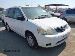 2001 Mazda MPV DX with VIN JM3LW28G110171521, listed as a IAAI auction lot 42605107 with 225,655 mi miles and . Bid and sale history available at DreamBid. Image 1.