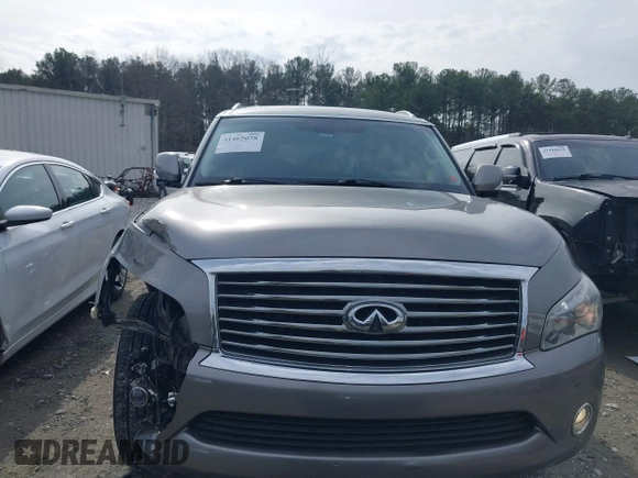2012 Infiniti QX56 8-passenger with VIN JN8AZ2ND7C9716559, listed as a IAAI auction lot 41465078 with 184,373 mi miles and . Bid and sale history available at DreamBid. Image 12.