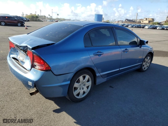 2006 Honda Civic Sdn LX with VIN 1HGFA16556L136505, listed as a Copart auction lot 87889895 with 147,709 mi miles and Salvage Title. Bid and sale history available at carsss.com. Image 3.