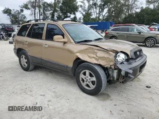 2001 Hyundai Santa Fe GLS with VIN KM8SC83D61U039954, listed as a Copart auction lot 86175224 with 378,265 mi miles and Salvage Title. Bid and sale history available at carsss.com. Image 4.
