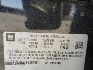 2015 Chevrolet Malibu LS with VIN 1G11B5SL9FF238480, listed as a Copart auction lot 50763465 with 30,219 mi miles and Salvage Title. Bid and sale history available at DreamBid. Image 12.
