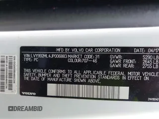 2018 Volvo S90 Inscription с VIN LVY992ML4JP006883, выставлен на аукционе IAAI как лот 42171264 с пробегом Не указан миль и . История ставок и продаж доступна на DreamBid. Изображение 9.
