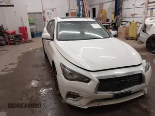 2020 Infiniti Q50 3.0t LUXE with VIN JN1EV7AR2LM254788, listed as a IAAI auction lot 41410356 with 59,847 mi miles. Bid and sale history available at carsss.com. Image 1.