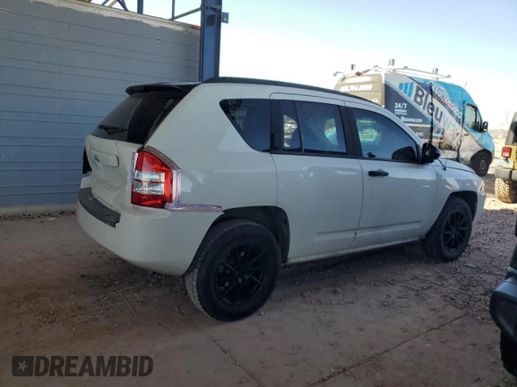 2007 Jeep Compass Sport with VIN 1J8FT47W87D146242, listed as a Copart auction lot 45649485 with 144,860 mi miles and Salvage Title. Bid and sale history available at carsss.com. Image 3.