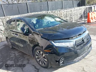 2024 Honda Odyssey EX-L with VIN 5FNRL6H68RB018609, listed as a IAAI auction lot 41660751 with 15,439 mi miles and . Bid and sale history available at DreamBid. Image 1.