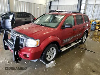 2008 Dodge Durango SLT z VIN 1D8HB48218F134455, wystawiony jako Copart lot #75520674 z przebiegiem 89 063 mil mil oraz Czysty tytuł • Clean title. Historia ofert i sprzedaży dostępna na DreamBid. Obrazek 1.