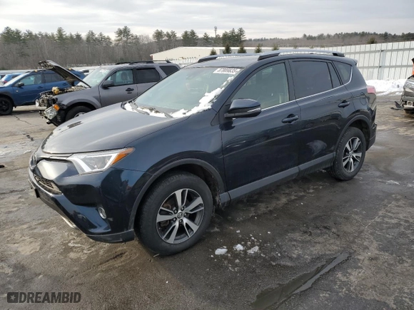 2017 Toyota RAV4 XLE with VIN JTMRFREV9HD199634, listed as a Copart auction lot 87889835 with 57,066 mi miles and Salvage Title. Bid and sale history available at carsss.com. Image 1.
