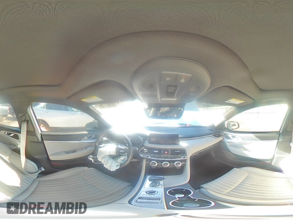 2022 Genesis G70 3.3T with VIN KMTG54TE3NU084590, listed as a Copart auction lot 46709275 with 21,664 mi miles and Salvage title. Bid and sale history available at DreamBid. Image 13.