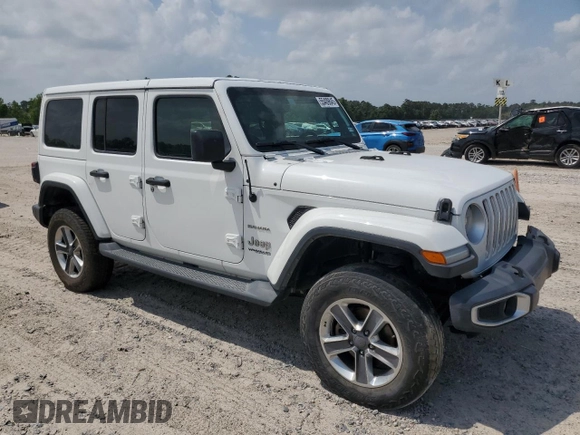 2019 Jeep Wrangler Unlimited Sahara with VIN 1C4HJXEG4KW577094, listed as a Copart auction lot 55409845 with 155,540 mi miles and Salvage title. Bid and sale history available at DreamBid. Image 4.