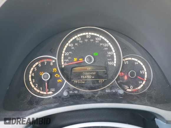 2013 Volkswagen Beetle 2.5L with VIN 3VW5P7AT9DM812173, listed as a Copart auction lot 78222574 with 153,702 mi miles and Salvage Title. Bid and sale history available at DreamBid. Image 9.