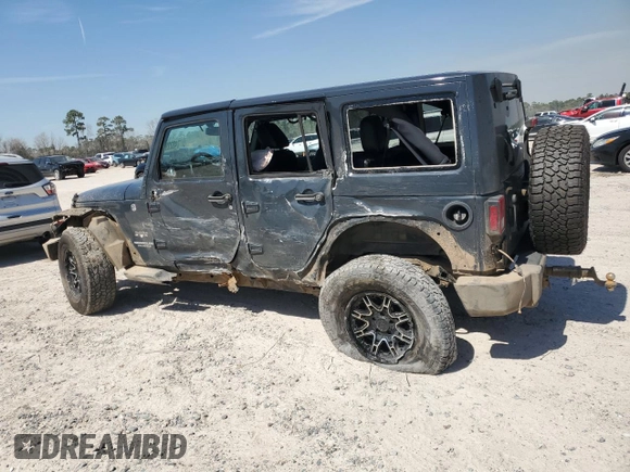 2017 Jeep Wrangler Unlimited 75th Anniversary with VIN 1C4HJWEGXHL546436, listed as a Copart auction lot 48229875 with 107,222 mi miles and Salvage title. Bid and sale history available at DreamBid. Image 2.
