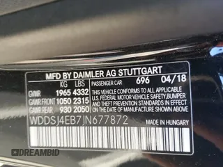 2018 Mercedes-Benz CLA with VIN WDDSJ4EB7JN677872, listed as a Copart auction lot 38463153 with 52,978 mi miles. Bid and sale history available at carsss.com. Image 12.