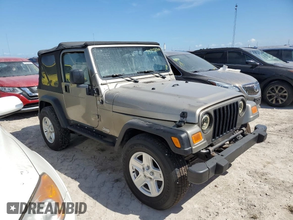 2006 Jeep Wrangler SE with VIN 1J4FA29166P705362, listed as a Copart auction lot 75252654 with 0 mi miles and Salvage Title. Bid and sale history available at carsss.com. Image 4.