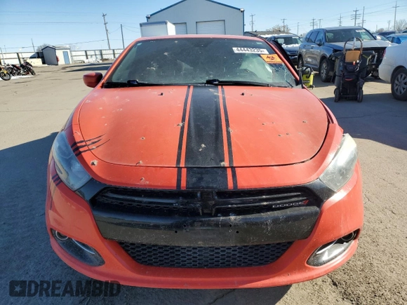 2016 Dodge Dart SXT Sport with VIN 1C3CDFFA1GD822527, listed as a Copart auction lot 44443235 with Not Provided miles and Salvage Title. Bid and sale history available at DreamBid. Image 5.
