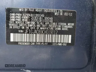 2012 Subaru Impreza Premium с VIN JF1GJAC69CH019112, выставлен на аукционе Copart как лот 42702955 с пробегом 236 714 миль миль и Чистый • Clean title. История ставок и продаж доступна на DreamBid. Изображение 12.