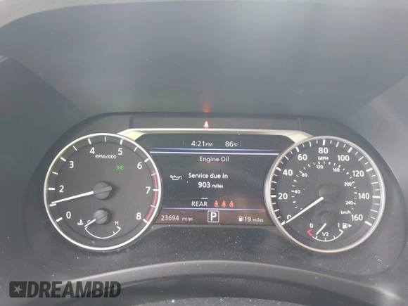 2024 Nissan Sentra SV with VIN 3N1AB8CV1RY346794, listed as a IAAI auction lot 42618056 with 23,694 mi miles and . Bid and sale history available at DreamBid. Image 7.