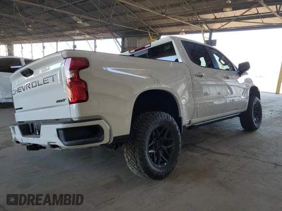 2024 Chevrolet Silverado 1500 RST with VIN 1GCUDEEDXRZ305674, listed as a Copart auction lot 44263935 with 4,228 mi miles and Salvage Title. Bid and sale history available at carsss.com. Image 3.
