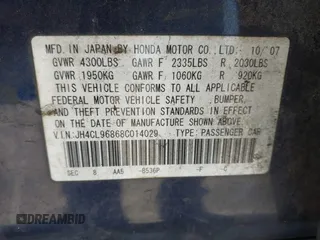 2008 Acura TSX z VIN JH4CL96868C014029, wystawiony jako IAAI lot #42194350 z przebiegiem 223 482 mil mil oraz . Historia ofert i sprzedaży dostępna na DreamBid. Obrazek 9.