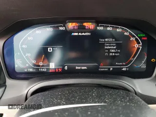 2022 BMW 4 Series M440i xDrive with VIN WBA13AW01NFL97602, listed as a Copart auction lot 43349585 with 46,123 mi miles and Salvage title. Bid and sale history available at DreamBid. Image 9.