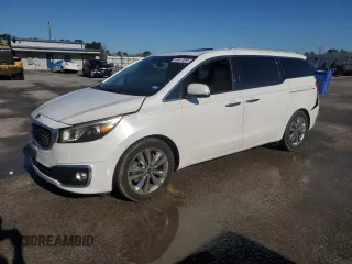 2015 Kia Sedona SX-L with VIN KNDME5C10F6034546, listed as a Copart auction lot 48613095 with 208,601 mi miles and Salvage Title. Bid and sale history available at carsss.com. Image 1.