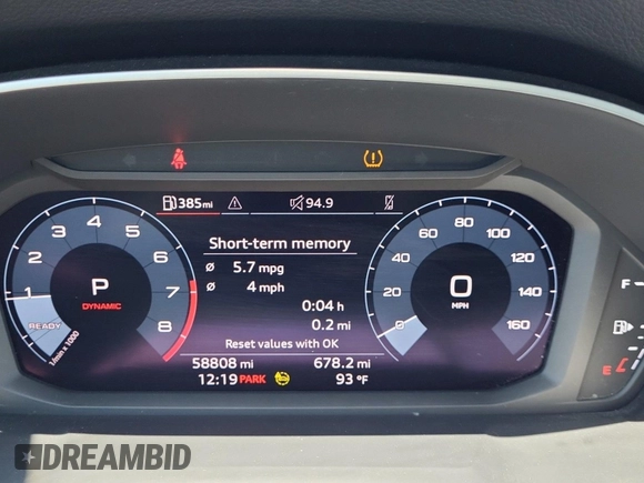 2023 Audi Q3 S line Premium with VIN WA1DECF37P1081194, listed as a IAAI auction lot 42796405 with 58,808 mi miles and . Bid and sale history available at DreamBid. Image 37.