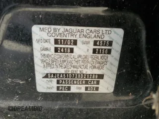 2003 Jaguar X-Type 2.5L Manual z VIN SAJEA51D73XD21289, wystawiony jako Copart lot #59583194 z przebiegiem 70 333 mil mil oraz Czysty tytuł • Clean title. Historia ofert i sprzedaży dostępna na DreamBid. Obrazek 12.