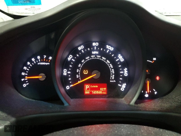 2012 Kia Sportage LX with VIN KNDPBCA22C7333385, listed as a Copart auction lot 55213455 with 160,568 mi miles and Salvage title. Bid and sale history available at DreamBid. Image 9.