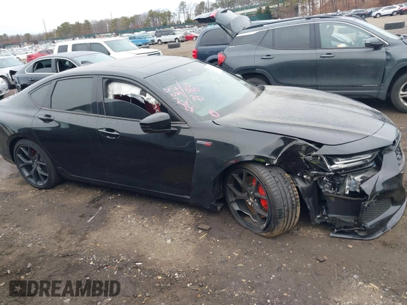 2023 Acura TLX Type S with VIN 19UUB7F97PA004000, listed as a IAAI auction lot 41313294 with 12,000 mi miles and . Bid and sale history available at DreamBid. Image 13.