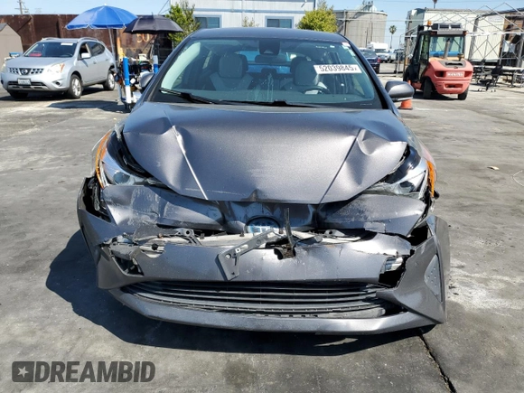 2018 Toyota Prius Two with VIN JTDKBRFU5J3596529, listed as a Copart auction lot 52039845 with 160,526 mi miles and Salvage Title. Bid and sale history available at carsss.com. Image 5.