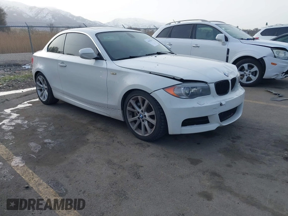 2013 BMW 1 Series 135i with VIN WBAUC9C52DVM13628, listed as a IAAI auction lot 41901475 with 113,598 mi miles and . Bid and sale history available at DreamBid. Image 1.