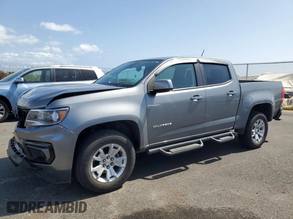2021 Chevrolet Colorado 2WD LT with VIN 1GCGSCEA6M1120123, listed as a Copart auction lot 42838645 with 69,921 mi miles and Salvage Title. Bid and sale history available at carsss.com. Image 1.