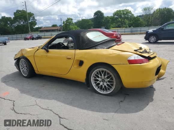 2002 Porsche Boxster with VIN WP0CA29842U621851, listed as a Copart auction lot 56872965 with Not provided miles and Clean title. Bid and sale history available at DreamBid. Image 2.